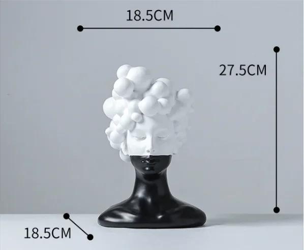 

Abstract Art Figure Sculpture, Resin Decoration, Black and White Female Images, Statues, Gifts, Home Decoration Accessories