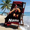 Custom Name Personalized Essendon Football Print Beach Towel, for Trip Camping Beach Party Home Decor, Birthday Gift for Family & Friends