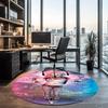 Harley Quinn Printed Round Rug Carpet Chair Rug Area Rug Entryway Doormats,for Office Chair Living Room Bedroom Kitchen Room.
