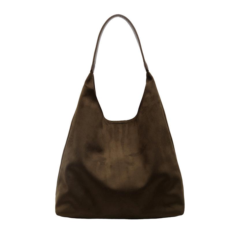 

Сумка-тоут Slack большой емкости, женская, сезонная, винтажная, сумка через плечо для поездок на работу, замшевая сумка-ведро 35*12*37 зелёный