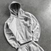 Y2K Style Loose Fit Hoodie Sweatpants Set Streetwear Hip Hop Outfit Casual Long Sleeve Tracksuit Women