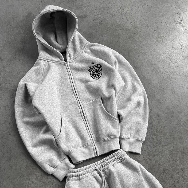 Y2K Style Loose Fit Hoodie Sweatpants Set Streetwear Hip Hop Outfit Casual Long Sleeve Tracksuit Women