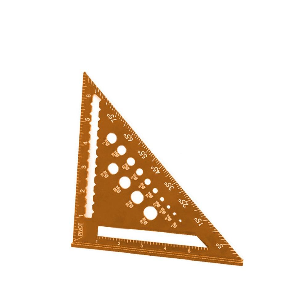Portable 7inch Triangle Ruler Aluminum High Precision Woodworking Square Multifunctional Wear Resistant Angler Scriber