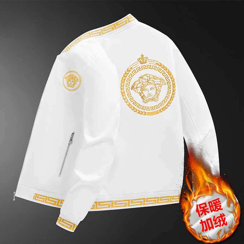 Trendy Men's Embroidered Fashion Jacket - Light Luxury Spring/Autumn Baseball Jacket for Middle-Aged and Young Men