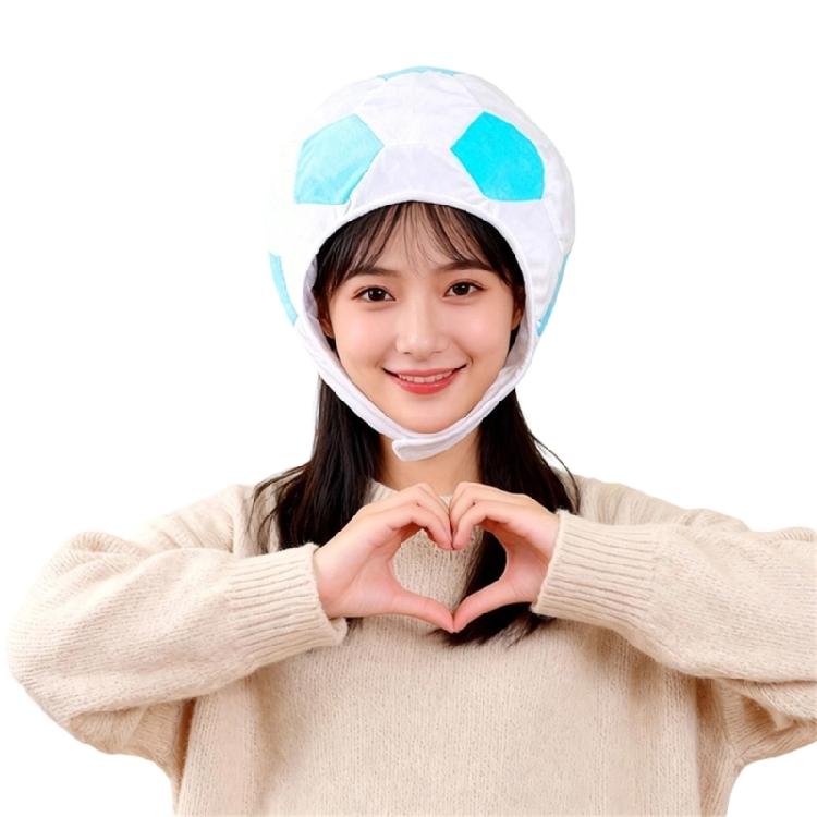 Soccer Themed Headgear Cap Comfortable Cotton Football Headpiece Washable For Adults Kids Sports Event Family Gathering