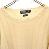 Polo by Ralph Lauren 90s Old Long Sleeve Sweater L Beige Knit Men's Used
