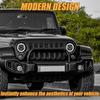Ultra Brightness 7 Inch LED Headlight Round H6024 Halo Headlight 6500K Cool White Compatible with Motorcycle Jeep Wrangler JK TJ CJ Defender Mustang
