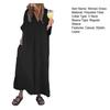 Women's Loose Maxi Dress V-Neck Short Sleeve Long Dress Summer Casual A-Line Beach Sundress