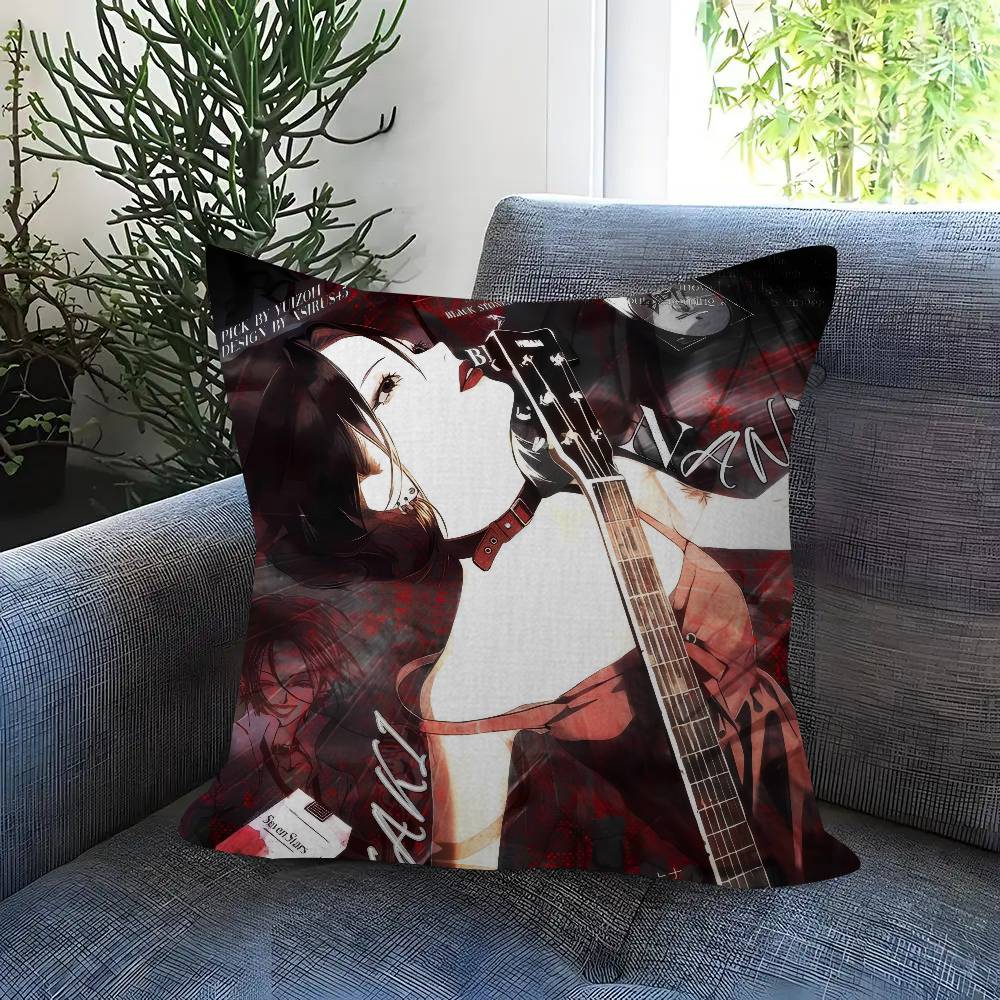 Anime Nana Cool Girl Pillow Gift Home Office Decoration Bedroom Sofa Car Cushion Cover Case 45X45
