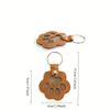 Pet Hair Clipper Storage, Dog Paw Keychain, Memorial Box, with Funeral Hair Storage for Pets, Leather, Pawprint Design Storage