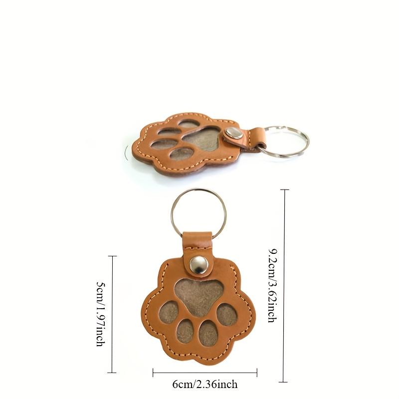 Pet Hair Clipper Storage, Dog Paw Keychain, Memorial Box, with Funeral Hair Storage for Pets, Leather, Pawprint Design Storage