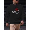 Men'S Math-Themed Pi & Greek Letter Sweatshirt - Brown With Red Infinity Symbol And Pi Digits - Round Neck Pullover For Math Lovers And Teachers.