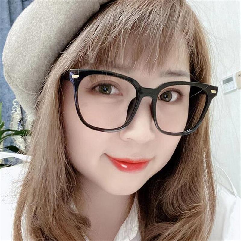 Modische quadratische Brille mit großem Rahmen für Kurzsichtigkeit Damen Kunststoffgläser Student Vintage Myopie Brille Fertig 0 -1,0 -1,5 Bis -6,0