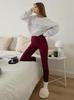 Women's High Waist Yoga Pants - White Fleece, Butt Lifting, Pocket, Sports, Elastic Base Layer, Plus Velvet, Thick.