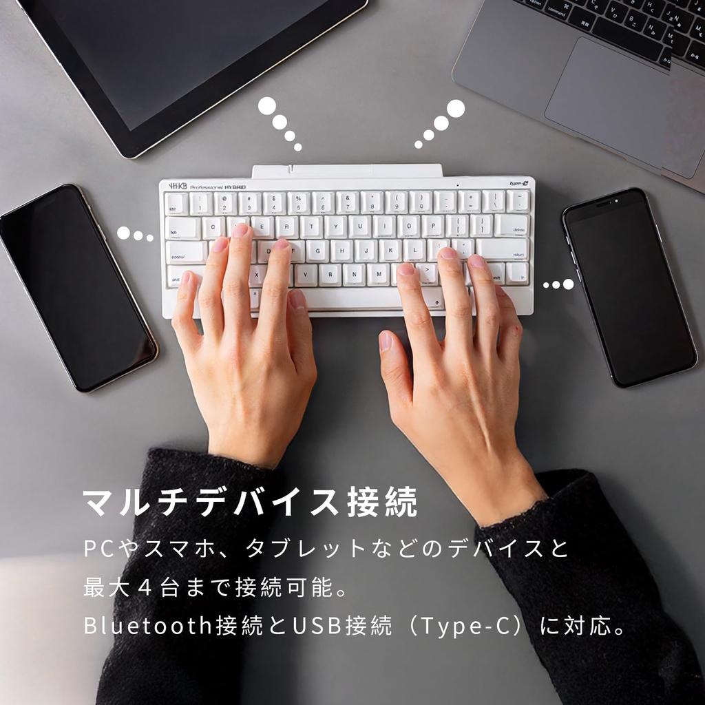 PFU HHKB Professional HYBRID Type-S Keyboard, Blank/Black (English Layout)