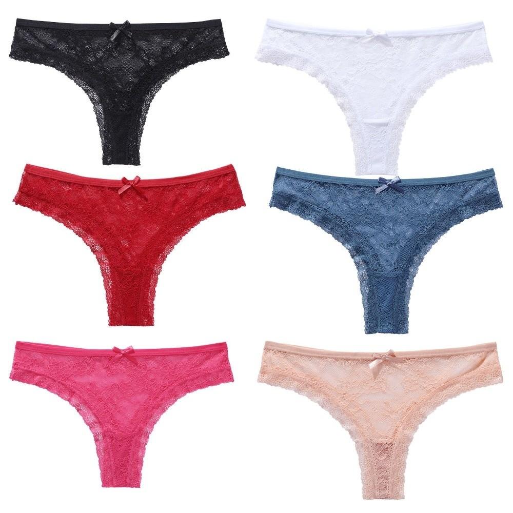 Transparent Mesh Briefs Women Low Waist Romantic T Panties Mesh Sheer Lace Thong Ladies Girls Gift