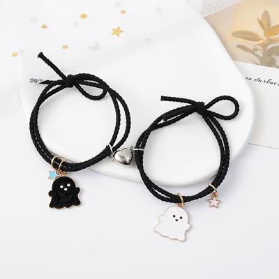 CUCU Halloween Black and White Ghost Couple Bracelet