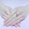 Russian Purple Gold Smart Ring Sweet Rose Gold Plated Zircon Flower Ring Premium Simple Jewelry