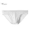 Men Briefs Mid-rise High Elasticity Tight Fit Breathable Panties Solid Color Mesh Stitching Sexy Underwear Daily Wear