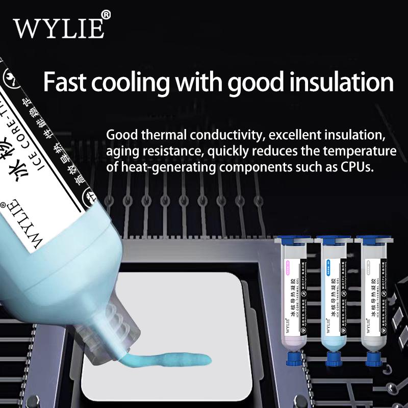 WYLIE Thermal Gel Pad High Performance Non Curing Thermal Conductive Pad Fast Heat Dissipation for Phone CPU Chip Cooling Repair