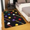 Billiard Balls Large Area Rug 5x7 Billiard Cue Living Room Rug | Pool Balls for Pool Table Rugs for Bedroom, Billiards Pool Cue Carpet Indoo