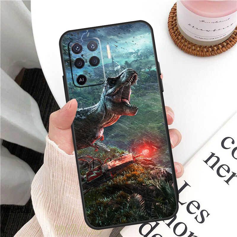 Dinosaur Jurassic Park Case For Oppo A58 A5 Pro A15 A16 A17 A57 A77 A94 A74 A54 A76 A96 A40 A60 A80 A18 A38 A78 A98