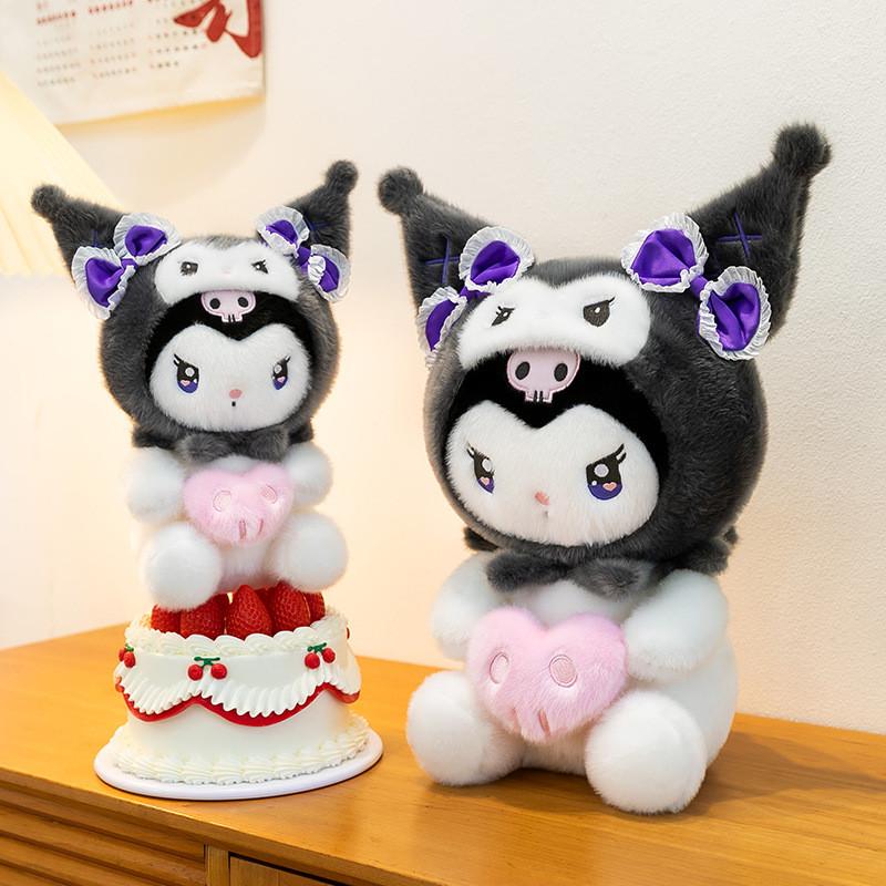 Melody Kuromi Plush Toy With Soft Rabbit Fur For Kids And Collectors