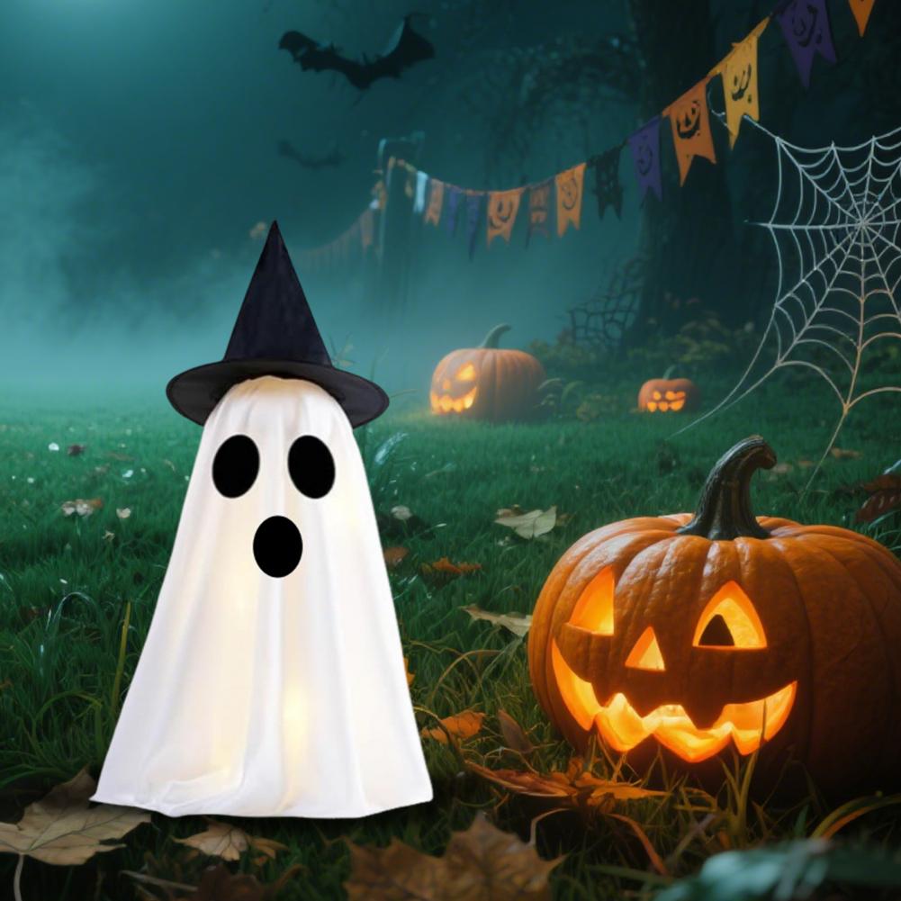 Festliche Geister-Dekoration Spukige leuchtende Halloween-Geisterdekorationen für den Innenbereich Zuhause Kaminsims Regal DIY-Geist für Tischplatte für A