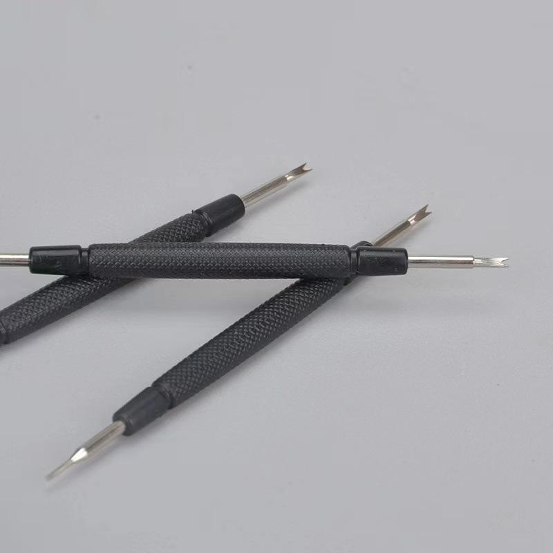 2.0v Double-Headed Spring Bar Tool with Cap Screwdriver and 0.8mm Pin for Watch Strap Adjustment