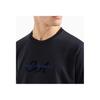 Emporio Armani FW24 Letter Logo Embroidered Crew Neck Short Sleeve T-Shirt Men Tops Navy-Blue 6D1TQ8-1JOCZ-0920