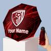 Bournemouth Football Manual Five Fold 8 Rib Umbrella Support Custom Text, Lightweight Travel Umbrella