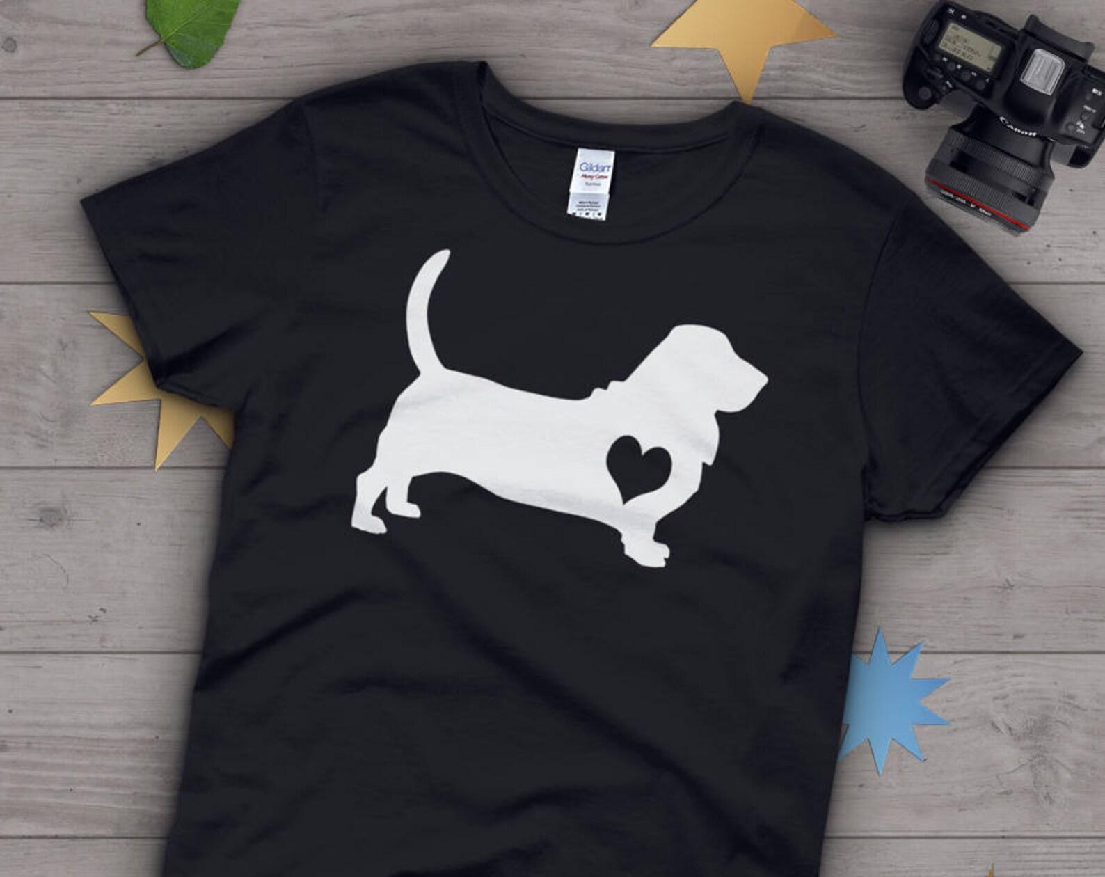 Basset Hound Shirt, , Dog Lover Gift, Cute Basset Hound Mom T-shirt, Dog Lover TShirt, Pet Graphic Tee, Tops, Pink, Blue, Navy 110