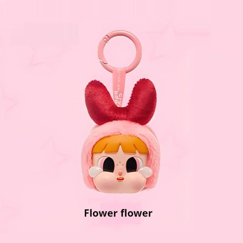 Crybaby Powerpuff Girl Series Plush Doll Keychain Bags Pendant Room Decoration Birthday Gift Mysterious Box Kid Toy