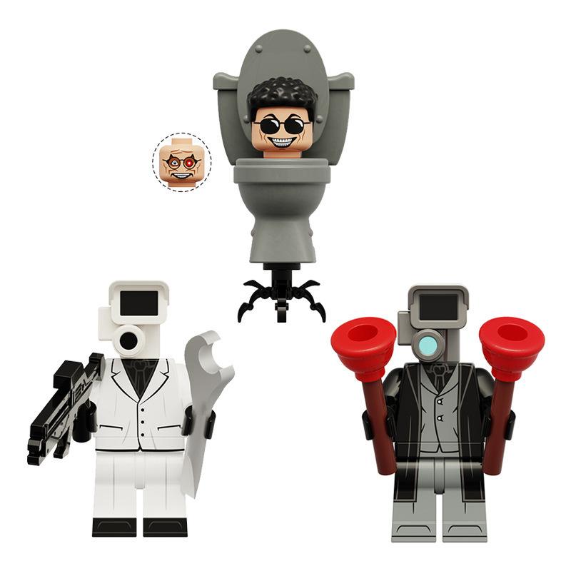 Building Block Toilet Man Monitoring Human Figure Titan Speaker And Tv Man Figure Assembly Play