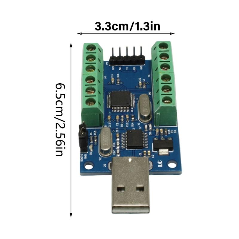 STM32 10-Kanal ADC Datenerfassungsmodul 12-Bit AD Abtastung USB-Verbindung Digitales Modul STM32F103C6T6 Chip