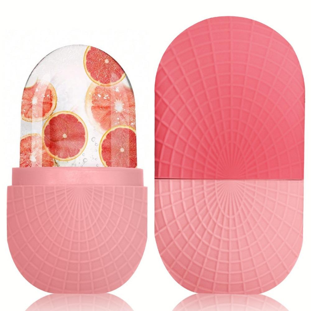 

High Quality Silicone Ice Facial Roller Reusable Face Lifting Contouring Eye Beauty Massage Ice Cube Trays Beauty Skin Care Tool рожевий