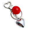 Elegant Strawberry Heart Key Chain Adornment Stylish Keyring Pendant Fashionable Bag Charm Jewelry for Women and Girls
