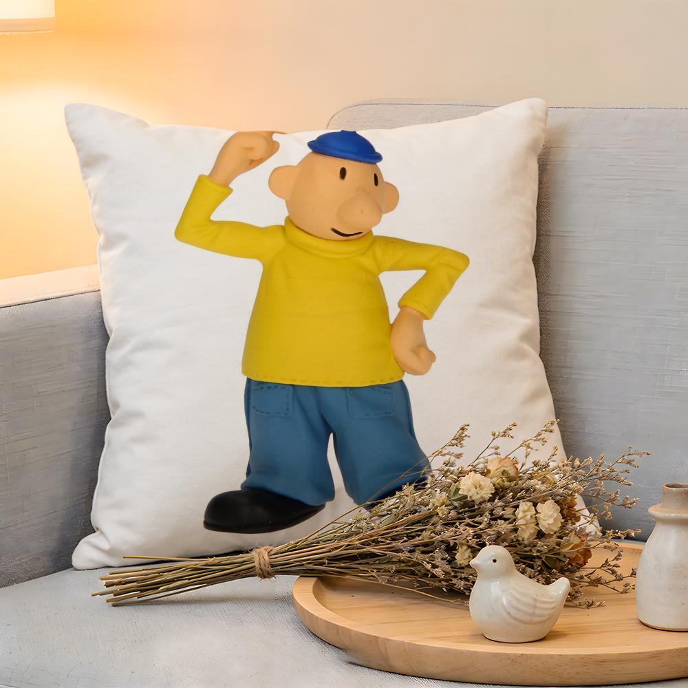 Cushion Cover Linen SkinFriendly Soft Decorative Case For Sofa Home Decor Kwaii Cartoon PPat MMat Anime Pillow Cover