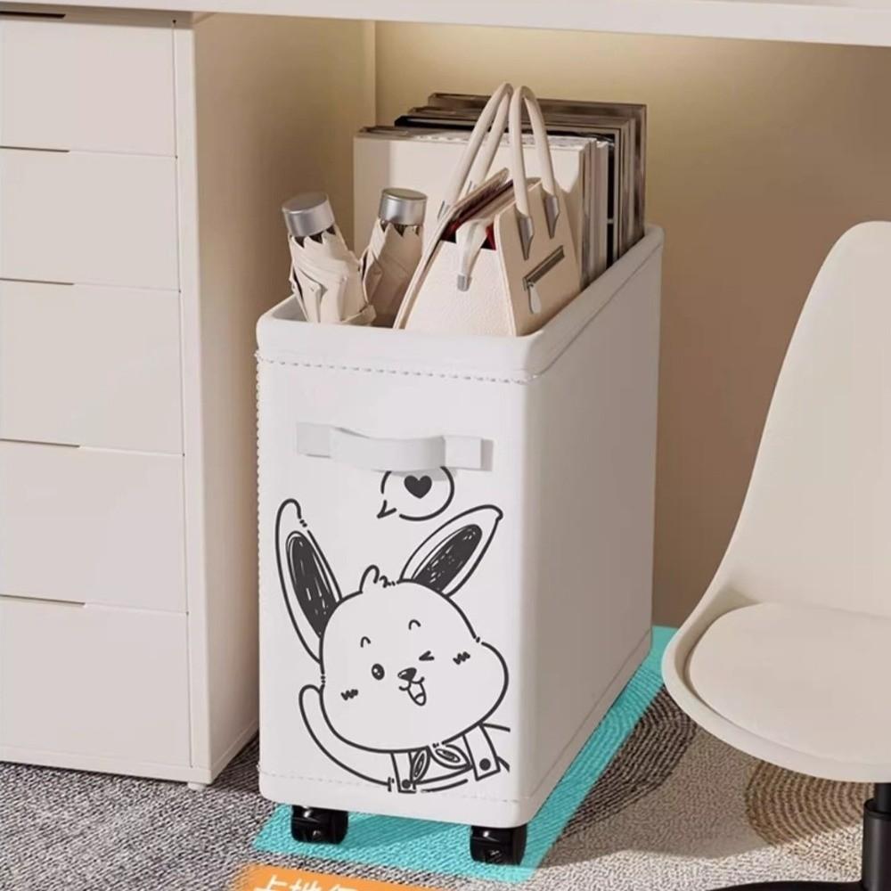 Oxford Cloth Foldable Storage Basket Space Saving with Wheels Multifunctional Corner Shelf Large Capacity Storage Rack