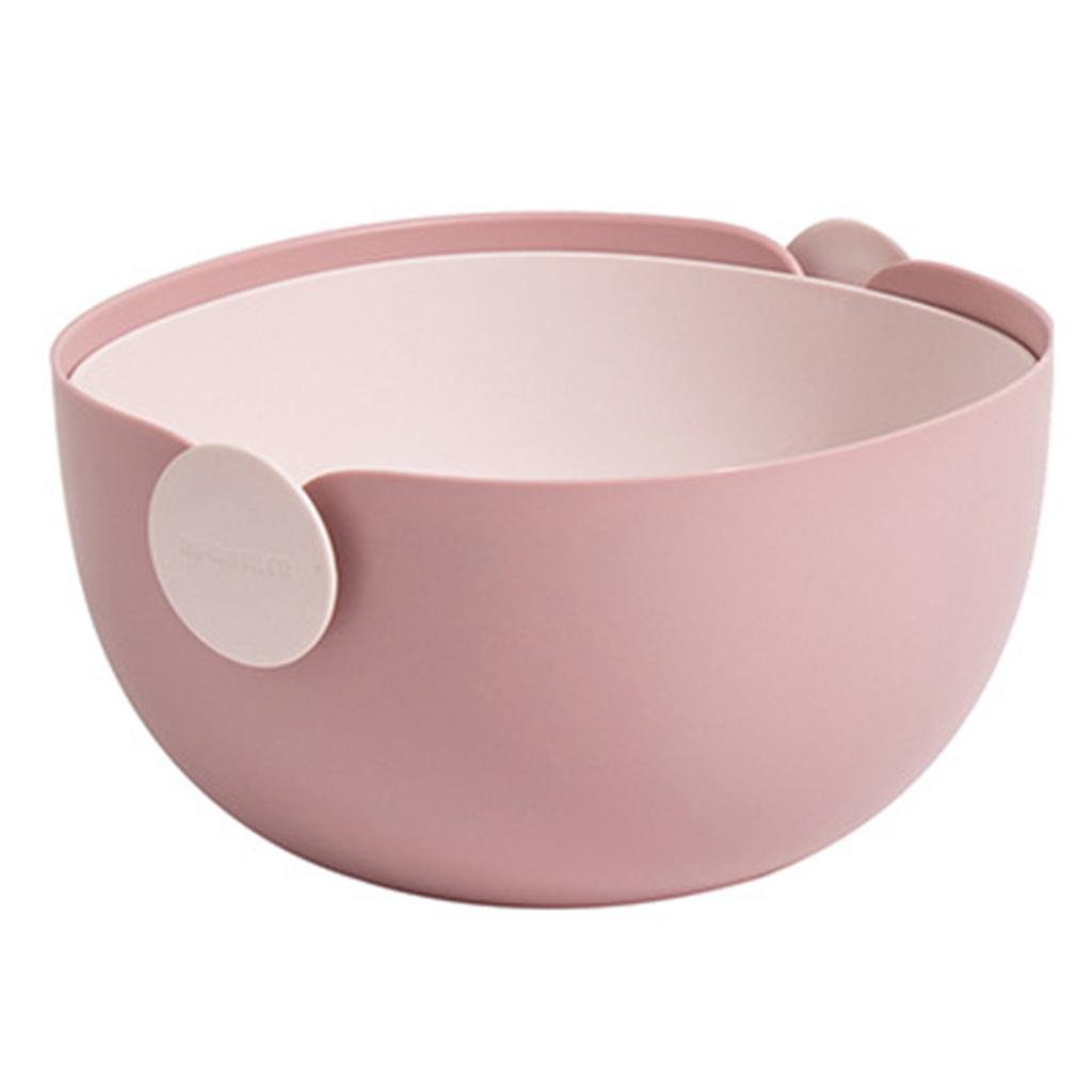 Double Draining Basket Multifunction Washing Bowl And Strainer With Handles