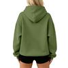 Felpa con cappuccio da donna a tinta unita con maniche lunghe e tasca anteriore, vestibilità larga, pullover per l'uso quotidiano casual