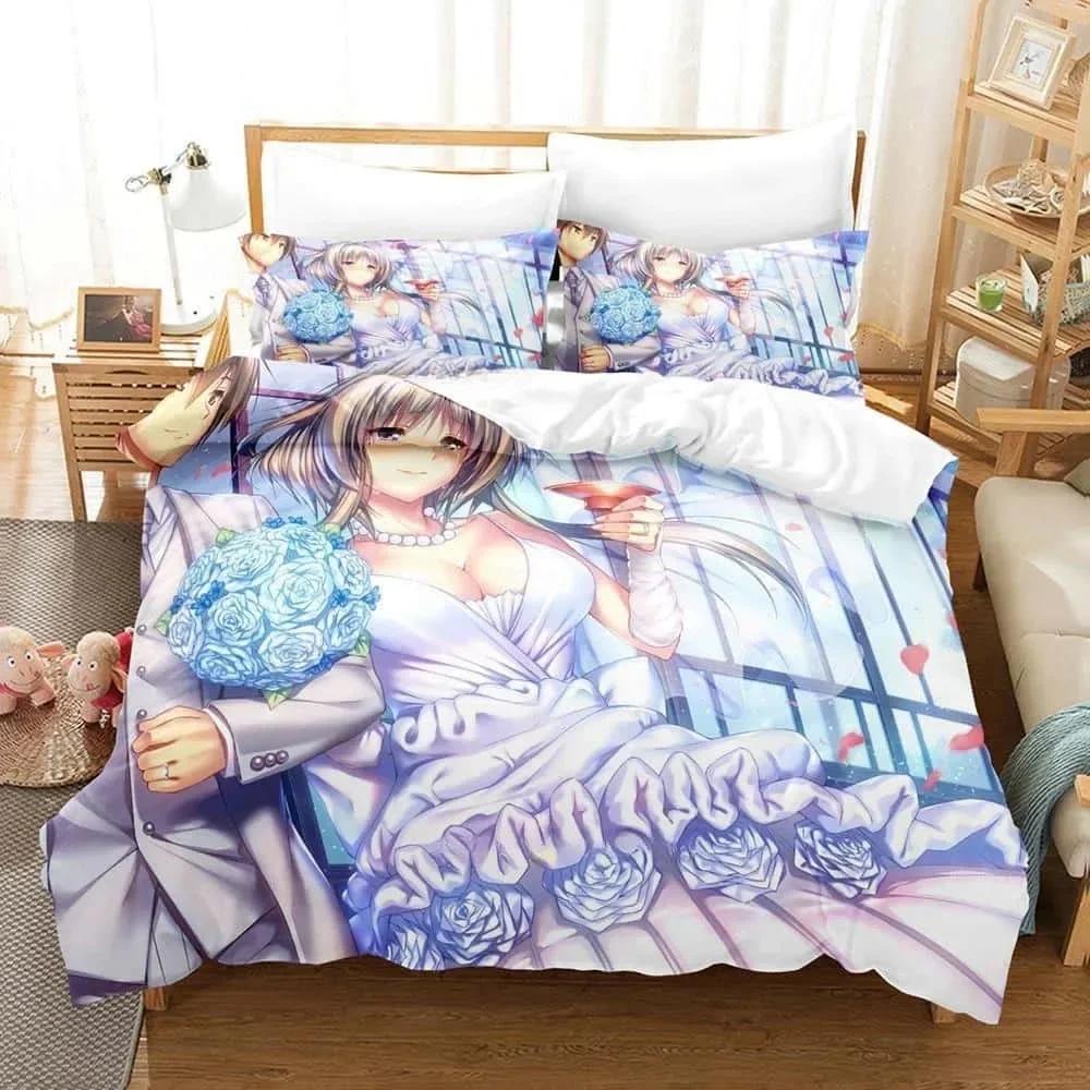 

Comforter New 3D Print Anime Kawaii Girls Amakano Bedding Set Single Twin Full Queen King Size Bed Set Adult Kid Bedroom S Comforter (quilt)-EU Single(135*200cm)3pcs