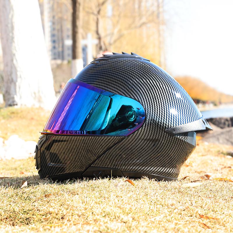 ORZ-958-Full Flip Up Motorcycle Helmet Dual Visor, Reinforced ABS Shell, DOT Certified Shockproof Outdoor Motorbike Safety Gear