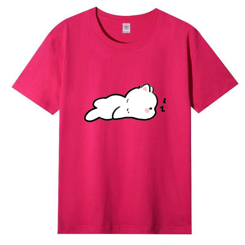 

Женская летняя популярная футболка с короткими рукавами из хлопка, дышащая, свободная футболка с принтом, повседневная 3XL