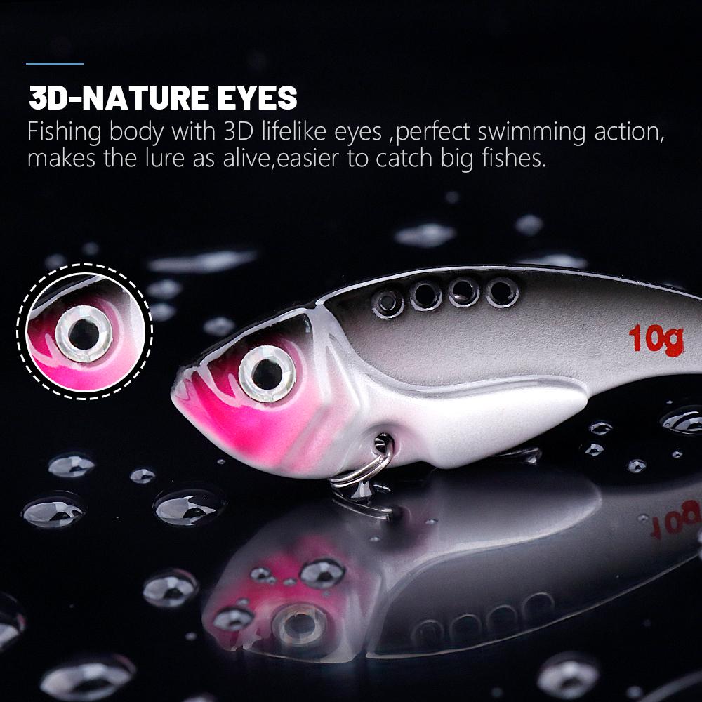 5pcs In Box Vib Lure Set 3g/7g/10g Sinking Wobblers For Pike Bass Metal Vibe Crankbaits Fishing Lure Kit