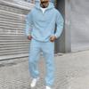 Men's Loose Fit Color Sweatshirt and Pants 2 Piece Set with Elastic Waist