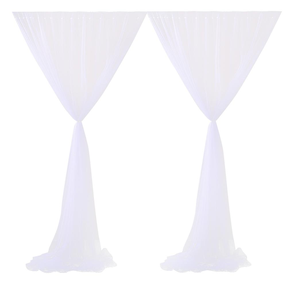 Hintergrundvorhang 5x7ft Chinlon Weich Halbtransparent Moderner Vorhang Drapierungen für Schlafzimmer Wohnzimmer Hochzeit