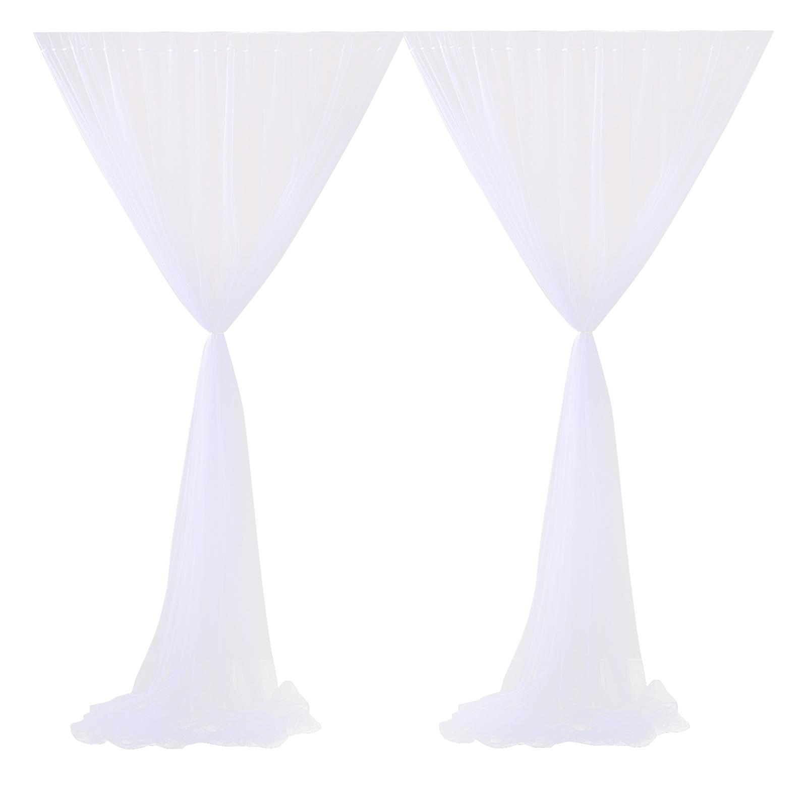 

Backdrop Curtain 5x7ft Chinlon Soft Semi Sheer Modern Curtain Drapes for Bedroom Living Room Wedding Type 1