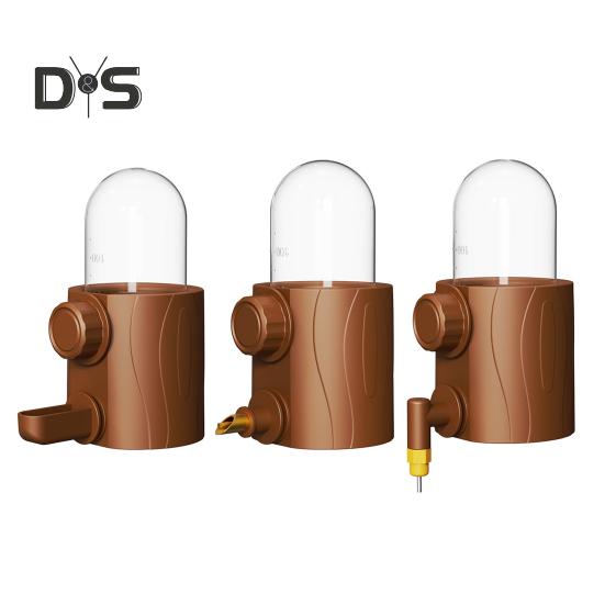 250ml Automatic Birds Water Feeder Stump Shape Parrot Water Dispenser Parakeet Cage Suspended Drinking Device for Small Pets Budgie Lovebirds Canary