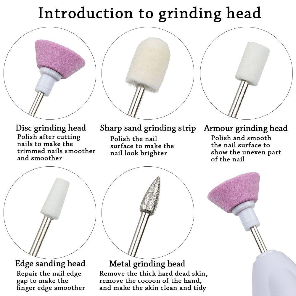 Mini Portable Polish Drill Tool Nail Files Electric Manicure File Manicure Machine Nail Brushes